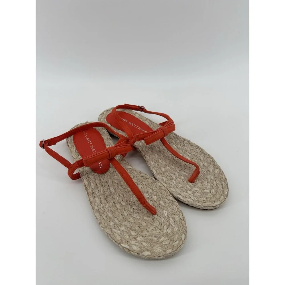 Stuart Weitzman Felicity Slingback Espadrille Sandal Sz 8 Resortwear Chic $295
